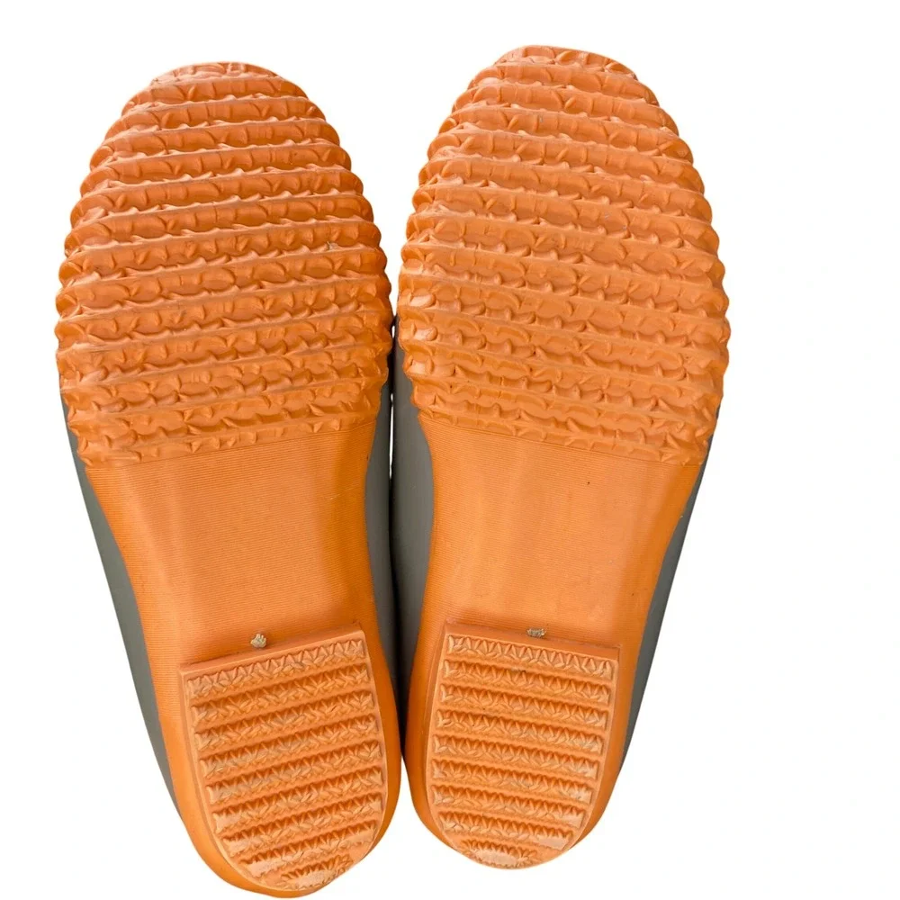 JBU Jambu Gwen Weather‎ Ready Women Duck Shoes Grey Orange Faux Fur Lined 8